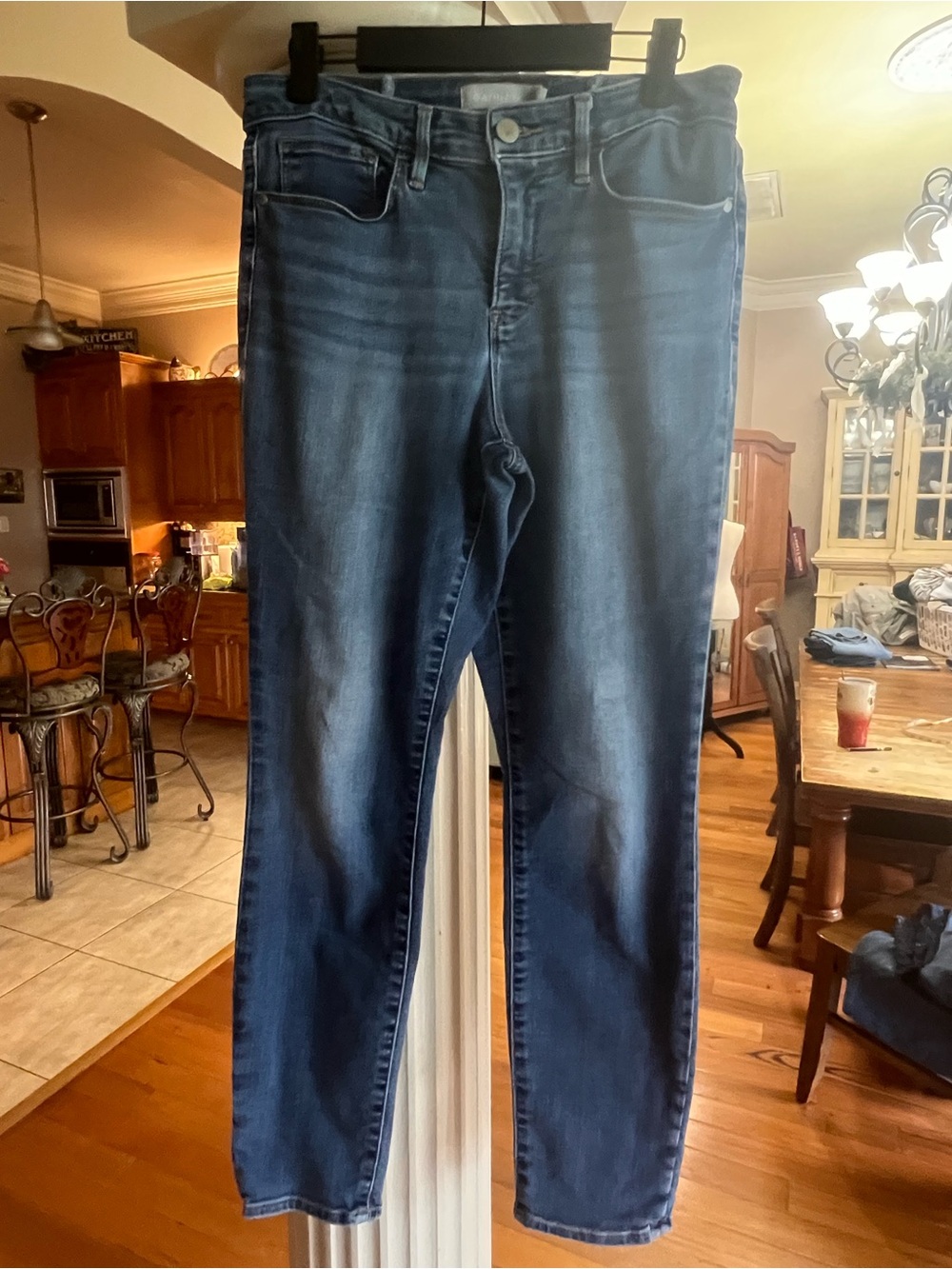 Athleta Women's Straight-Leg Jeans in Dark Blue Wash